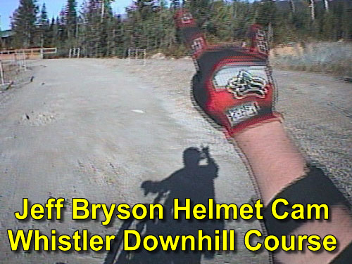 Watch this super fast descent down Whistler Mountain's Downhill Racecourse with pro rider Jefferey Bryson wearing the helmet cam